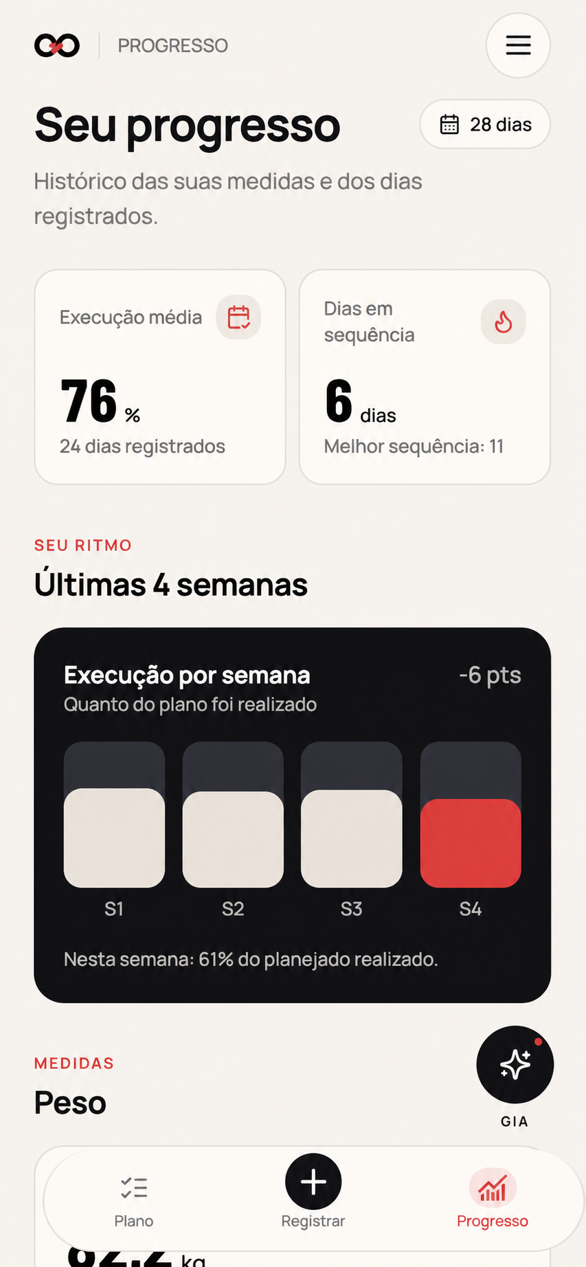 Execution Pulse e histórico de execução no Hybrid App